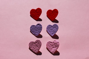 Heart Hammered Studs