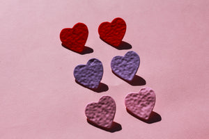Heart Hammered Studs