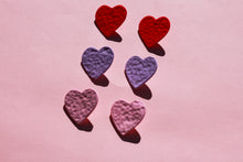 Load image into Gallery viewer, Heart Hammered Studs