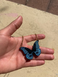 Morpho Menelaus - Stainless Steel Chain Necklace
