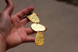 Faux Brass Hammered Dangles