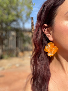 Poppy Dangles No. 1 - Translucent Orange