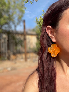 Poppy Dangles No. 1 - Translucent Orange